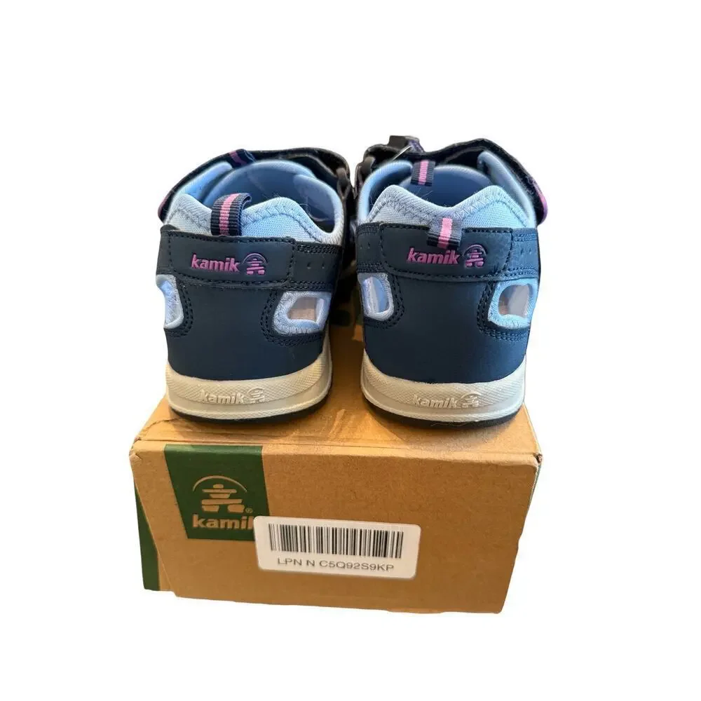 Kamik Boys Navy Wildcat Hiking Sandal Shoes Size 6